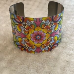 Catalina Estrada Floral Cuff Bracelet